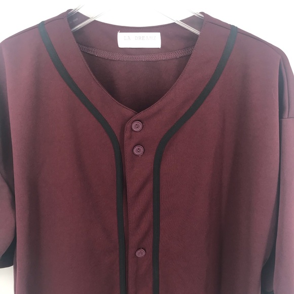 LA Dreamz Shirts La Dreamz Blank Jersey Maroonblack Mens Xl Poshmark